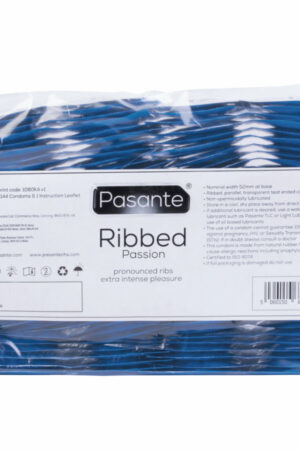PASANTE - RIBBED PASSION CONDOMS BAG 144 UNITS