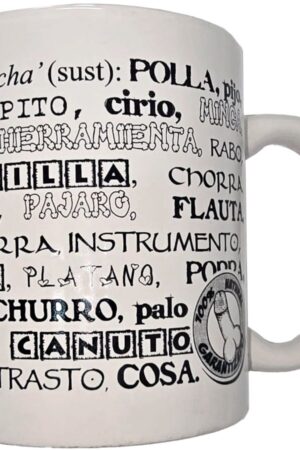 DIABLO PICANTE - WHITE MUG WITH PENIS SYNONYMS 370 ML