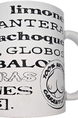 DIABLO PICANTE - WHITE MUG WITH BOOB SYNONYMS 370 ML