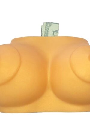 DIABLO PICANTE - PIGGY BANK IN THE SHAPE OF BOOBS GOLDEN TONE