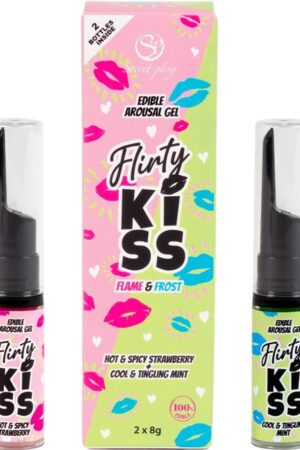 SECRETPLAY - FLIRTY KISS GELS WITH ORAL SEX EFFECTS STRAWBERRY MINT 2 x 8 GR