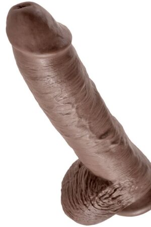 KING COCK - 10 PENE REALÍSTICO MARRÓN 26.5 CM