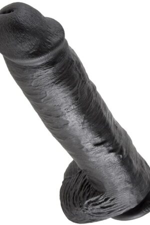 KING COCK - PENE REALISTICO NEGRO 28 CM