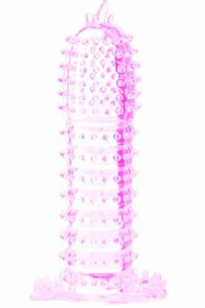 BAILE - FUNDA PARA PENE CON PUNTOS ESTIMULANTES ROSA 14 CM