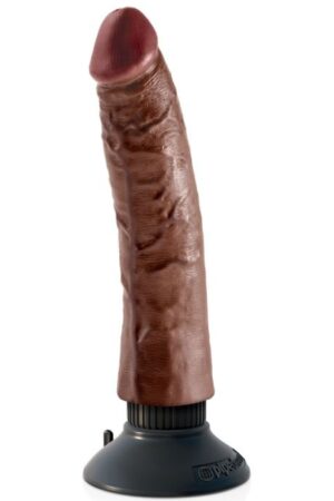 KING COCK - VIBRATING COCK BROWN 17.78 CM