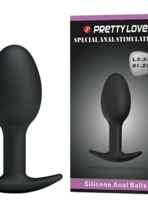 PRETTY LOVE - PLUG ANAL SILICONA 6.5 CM NEGRO