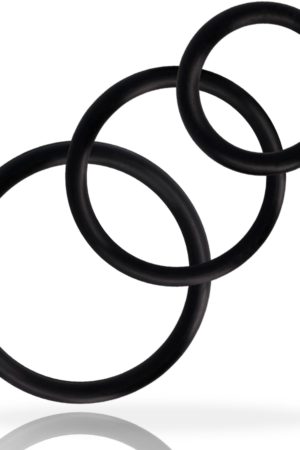ADDICTED TOYS - SET ANILLOS PENE NEGRO