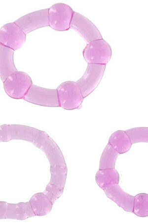 SEVEN CREATIONS - JUEGO TRES ANILLOS PENE LILA