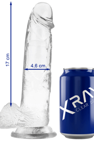 X RAY - CLEAR COCK WITH BALLS 22 CM -O- 4.6 CM