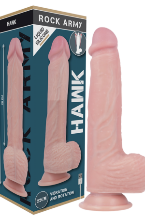 ROCKARMY - HAWK REALÍSTICO ROTADOR Y VIBRADOR 22 CM -O- 4.6 CM