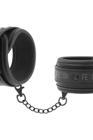 FETISH SUBMISSIVE - VEGAN LEATHER HANDCUFFS WITH NOPRENE LINING
