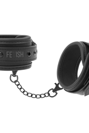 FETISH SUBMISSIVE - VEGAN LEATHER ANKLE CUFFS WITH NOPRENE LINING