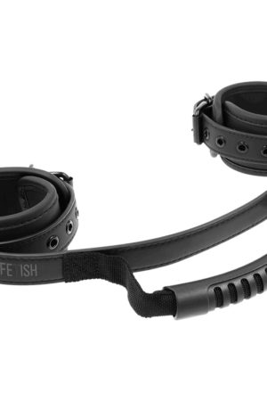 FETISH SUBMISSIVE - NOPRENE LINING HANDCUFFS WITH HANDLE