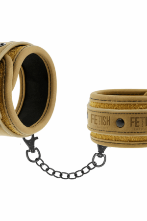 FETISH SUBMISSIVE ORIGEN - VEGAN LEATHER HANDCUFFS WITH NEOPRENE LINING