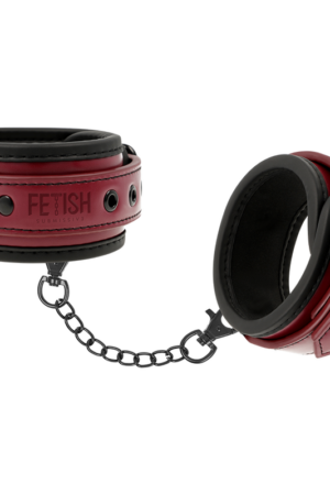 FETISH SUBMISSIVE DARK ROOM - ESPOSAS TOBILLOS CUERO VEGANO CON FORRO DE NEOPRENO