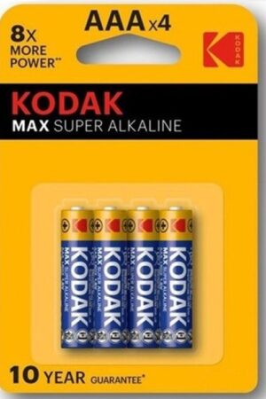 KODAK - MAX SUPER PILA ALCALINA AAA LR03 BLISTER*4